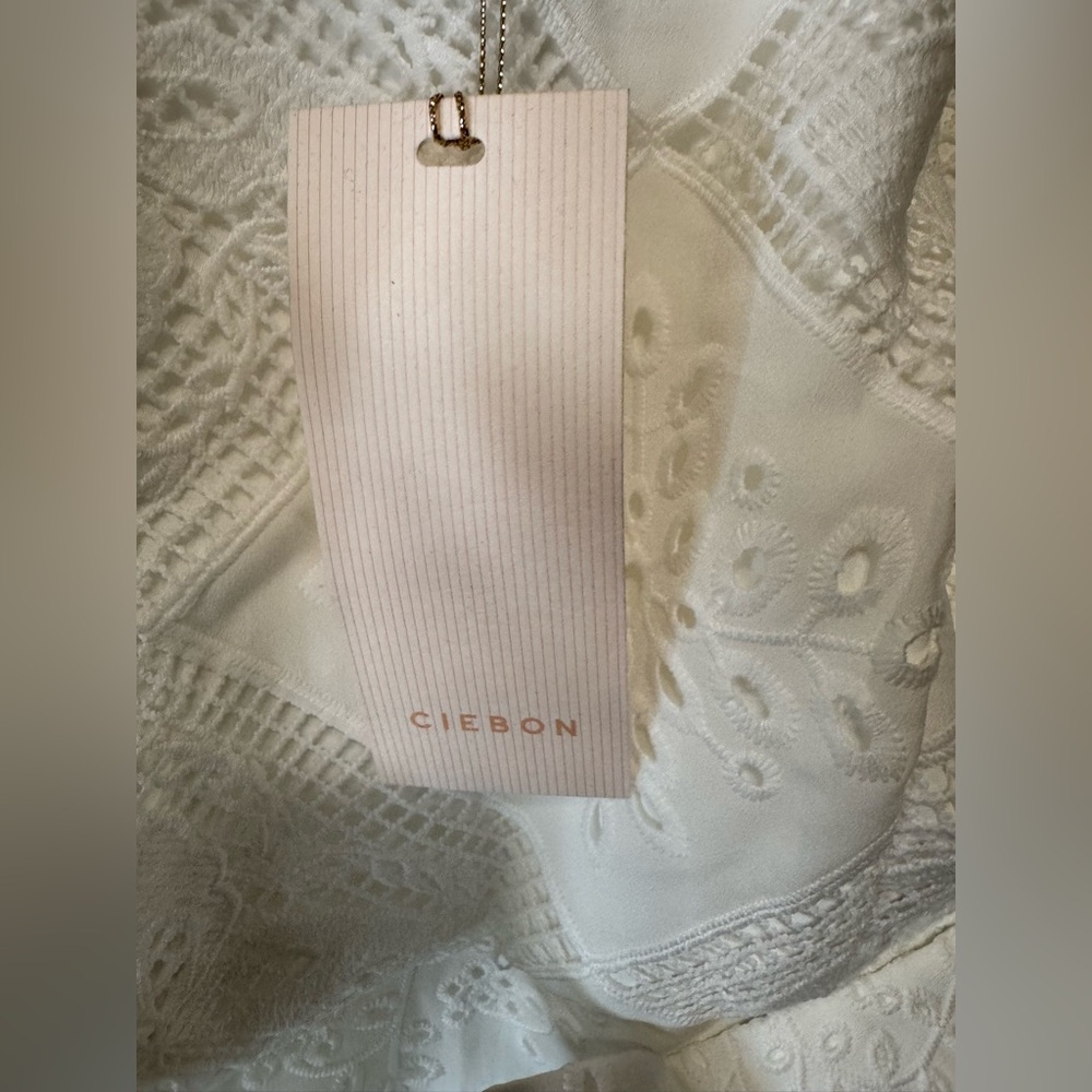 Ciebon Braylee Lace Eyelet Belted Sleeveless Minidress - Picture 10 of 10